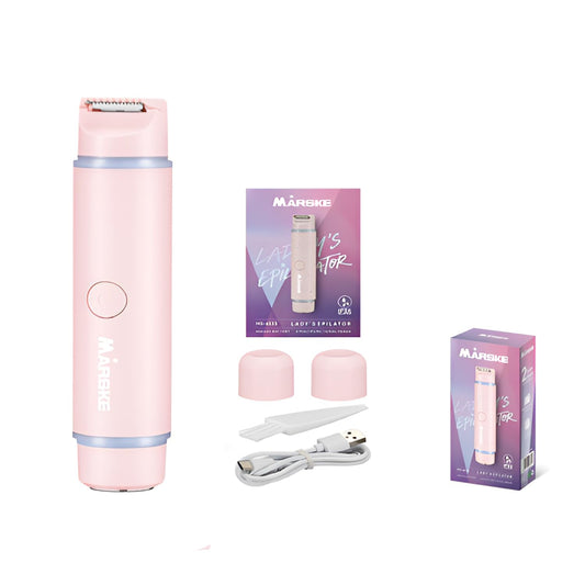 Bikini Trimmer for Women 2in1 High Power Epilators Hair Removal Waterproof Electric Razors Women's Electric Razor Pubic Hair Trimmer Shaver for Women for Ladies Pubic, Face, Underarms, Legs (Pink)