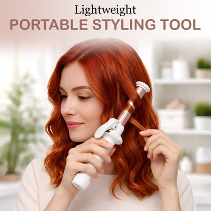 Cordless Curling Iron, Mini Curling Iron, Travel USB Rechargeable Ceramic Curling Wand,Hair Straightener and Curler 2 in 1, Mini Flat Iron with Auto Temp Setting, Curlers for Short Hair