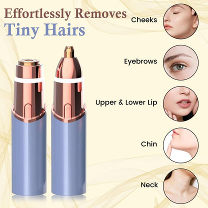 Infinity Choices Eyebrow & Facial Trimmer: 2 in1 Rechargeable Facial Hair Removal & Eyebrow Shaver