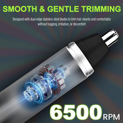 Infinity Choices Nose Hair Trimmer for Men Women - Electric Nose Hair Clipper with Replaceable Stainless Steel Blade, Powerful Motor