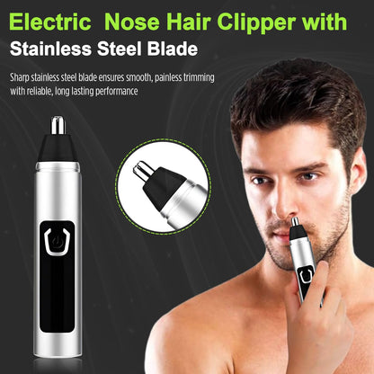 Infinity Choices Nose Hair Trimmer for Men Women - Electric Nose Hair Clipper with Replaceable Stainless Steel Blade, Powerful Motor