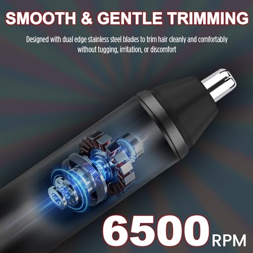 Infinity Choices Nose Hair Trimmer for Men Women - Electric Nose Hair Clipper with Replaceable Stainless Steel Blade, Powerful Motor