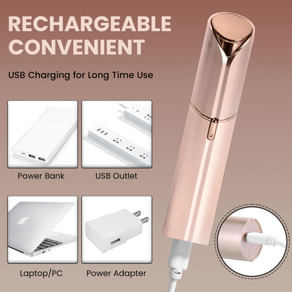 Infinity Choices Facial Hair Remover for Women – Electric Face Razor with Light, Hair Removal for Upper Lip, Chin & Cheeks