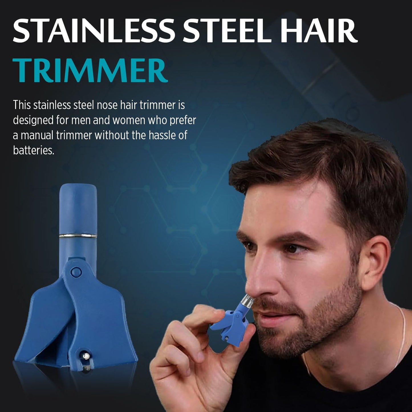 Infinity Choices Stainless Steel Hair Trimmer for Men and Women | Manual Nose and Ear Hair Trimmer