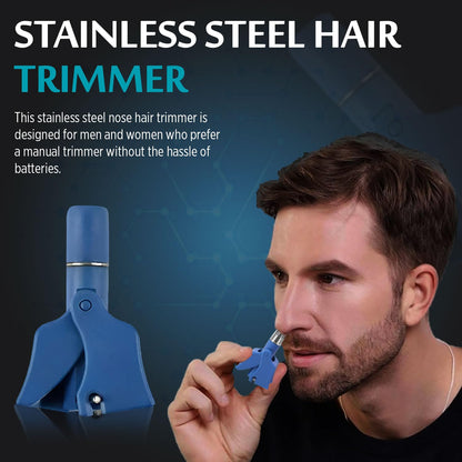 Infinity Choices Stainless Steel Hair Trimmer for Men and Women | Manual Nose and Ear Hair Trimmer