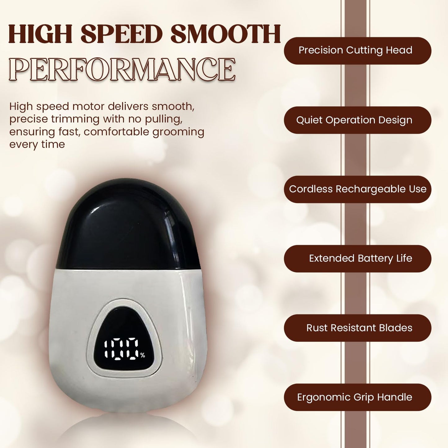 Infinity Choices Nose Hair Trimmer for Men Women - Electric Nose Hair Clipper with Replaceable Stainless Steel Blade, Powerful Motor, Wet/Dry Use, Portable USB Rechargeable Design | White