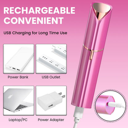 Infinity Choices Facial Hair Remover for Women – Electric Face Razor with Light, Hair Removal for Upper Lip, Chin & Cheeks