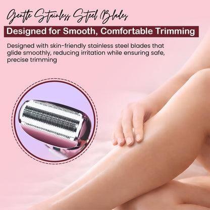 Infinity Choices Electric Razor for Women,Hair Trimmer for Face Nose Eyebrow Beard Mustache Arm Leg Armpit Bikini,Painless Rechargeable Portable 4 in 1 Womens Body Shavers Set