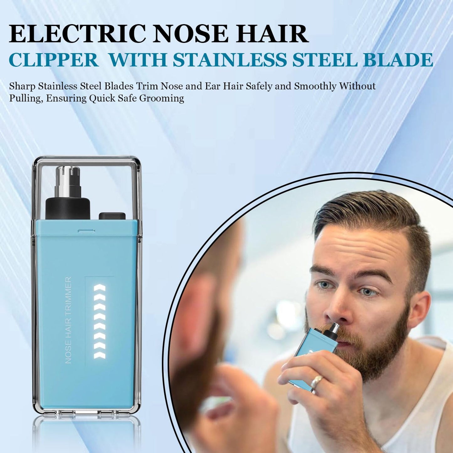 Infinity Choices Nose Hair Trimmer for Men Women - Electric Nose Hair Clipper with Replaceable Stainless Steel Blade, Powerful Motor