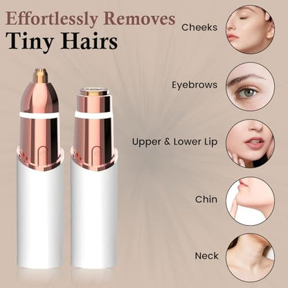 Infinity Choices Eyebrow & Facial Trimmer: 2 in1 Rechargeable Facial Hair Removal & Eyebrow Shaver