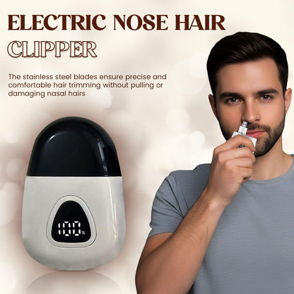 Infinity Choices Nose Hair Trimmer for Men Women - Electric Nose Hair Clipper with Replaceable Stainless Steel Blade, Powerful Motor, Wet/Dry Use, Portable USB Rechargeable Design | White