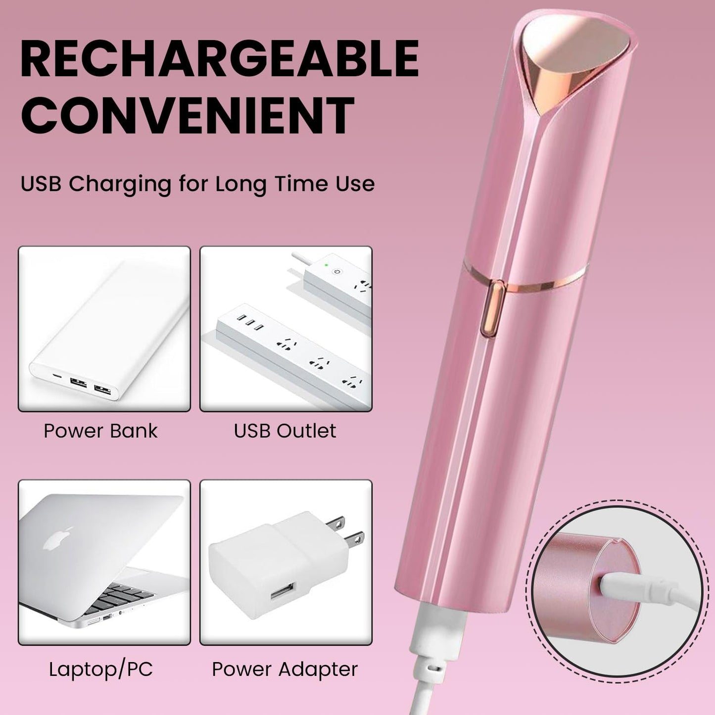 Infinity Choices Facial Hair Remover for Women – Electric Face Razor with Light, Hair Removal for Upper Lip, Chin & Cheeks