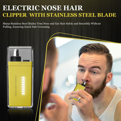 Infinity Choices Nose Hair Trimmer for Men Women - Electric Nose Hair Clipper with Replaceable Stainless Steel Blade, Powerful Motor