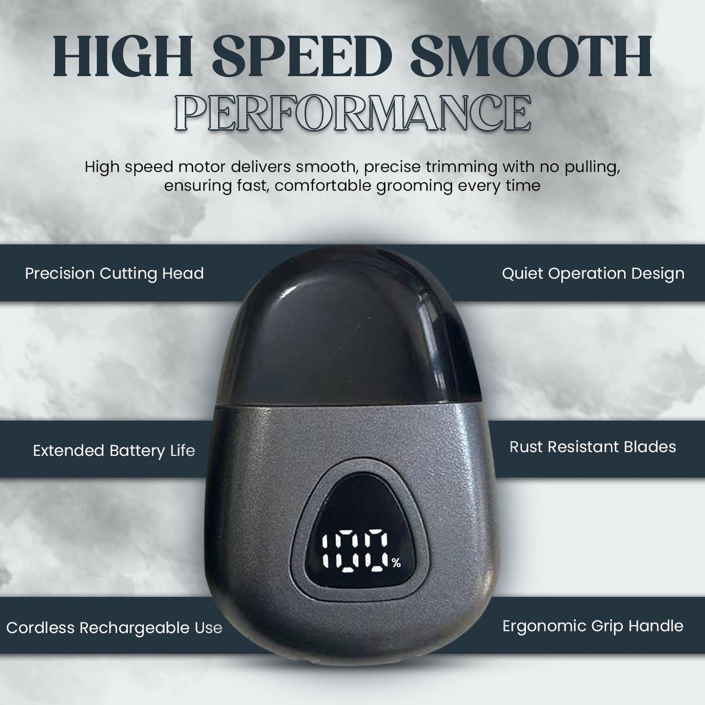 Infinity Choices Nose Hair Trimmer for Men Women - Electric Nose Hair Clipper with Replaceable Stainless Steel Blade, Powerful Motor, Wet/Dry Use, Portable USB Rechargeable Design | Gray