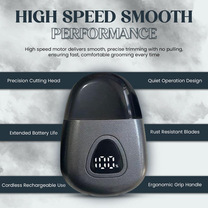 Infinity Choices Nose Hair Trimmer for Men Women - Electric Nose Hair Clipper with Replaceable Stainless Steel Blade, Powerful Motor, Wet/Dry Use, Portable USB Rechargeable Design | Gray