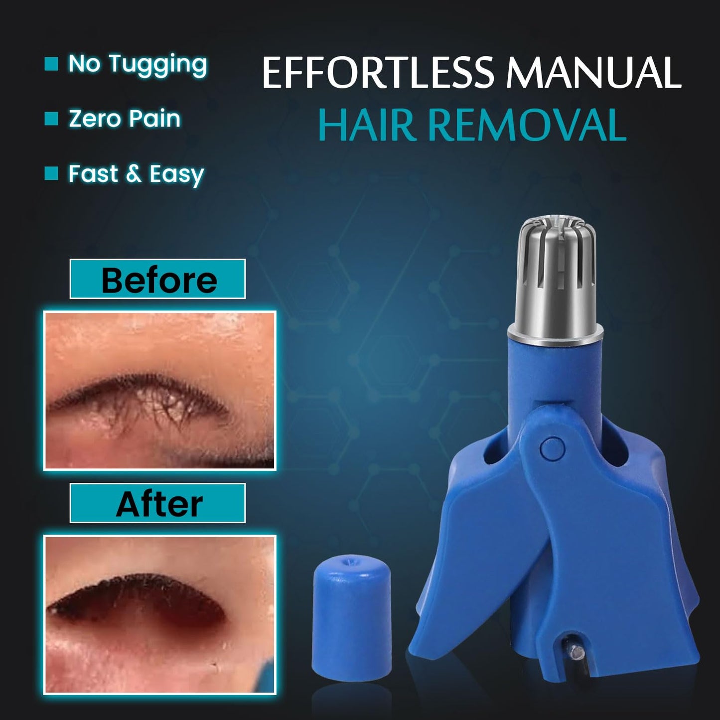 Infinity Choices Stainless Steel Hair Trimmer for Men and Women | Manual Nose and Ear Hair Trimmer