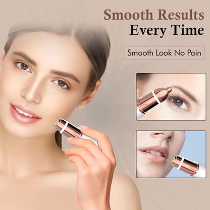 Infinity Choices Eyebrow & Facial Trimmer: 2 in1 Rechargeable Facial Hair Removal & Eyebrow Shaver
