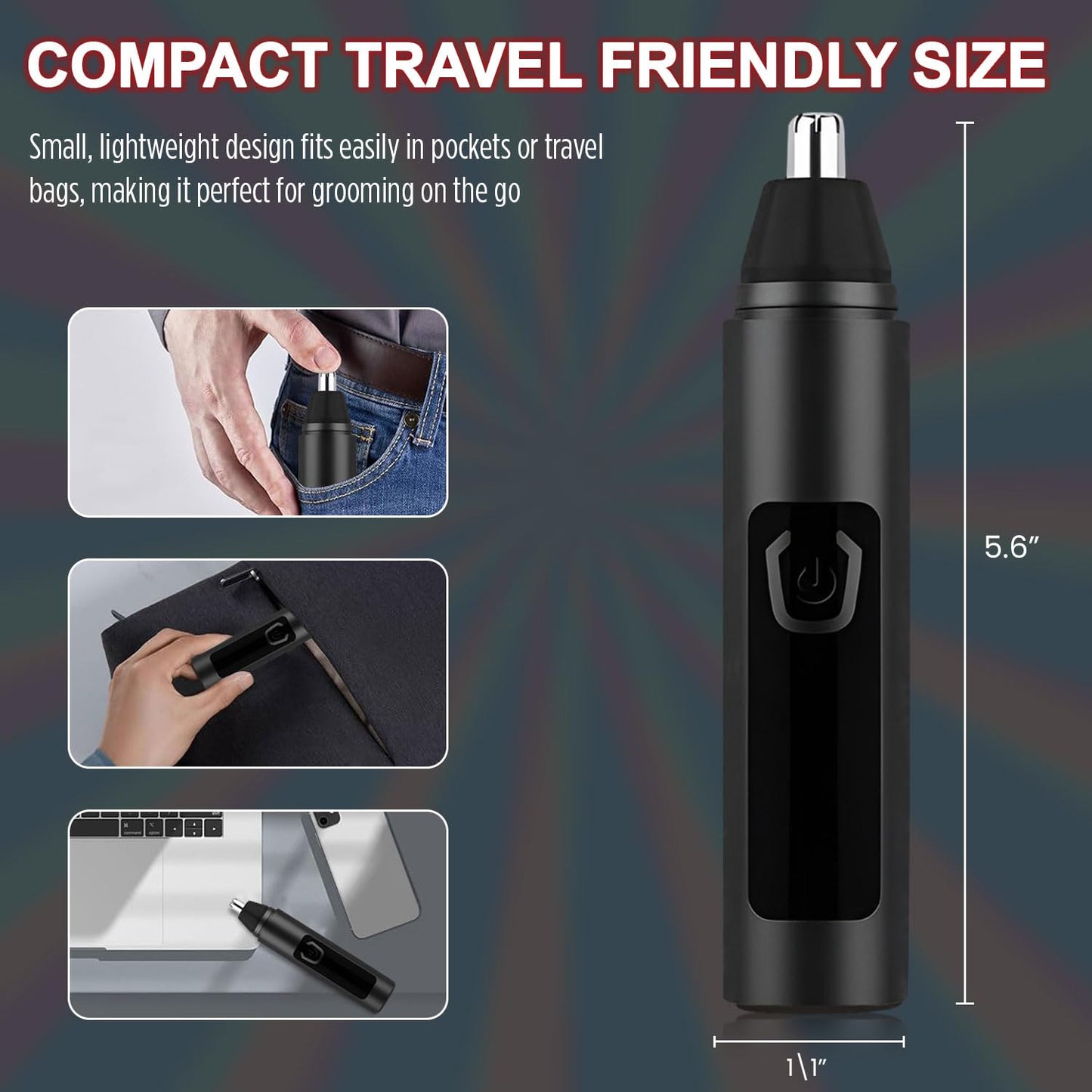 Infinity Choices Nose Hair Trimmer for Men Women - Electric Nose Hair Clipper with Replaceable Stainless Steel Blade, Powerful Motor