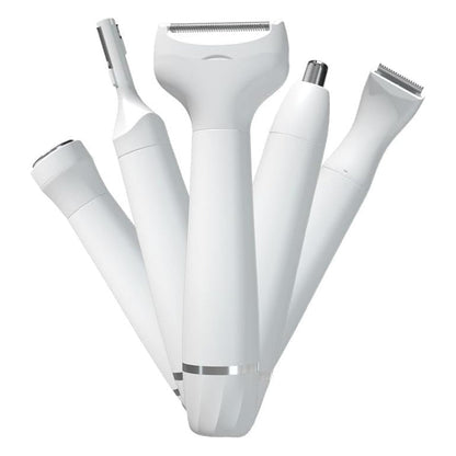 Electric Razors for Women, Bikini Trimmer for Women 5 in 1 Body Shaver for Nose Hair Face Eyebrow Arms Legs Armpit Underarm Pubic Area, Replaceable Lady Facial Razor Painless USB Charge Female Gift