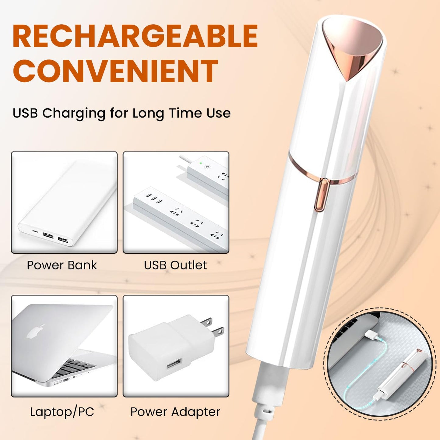 Infinity Choices Facial Hair Remover for Women – Electric Face Razor with Light, Hair Removal for Upper Lip, Chin & Cheeks