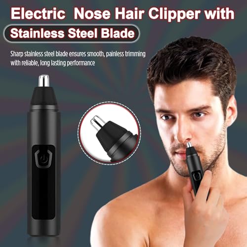 Infinity Choices Nose Hair Trimmer for Men Women - Electric Nose Hair Clipper with Replaceable Stainless Steel Blade, Powerful Motor