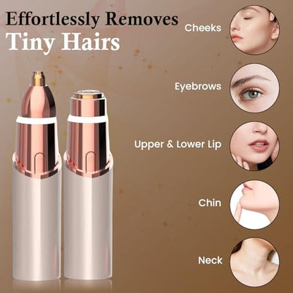 Infinity Choices Eyebrow & Facial Trimmer: 2 in1 Rechargeable Facial Hair Removal & Eyebrow Shaver