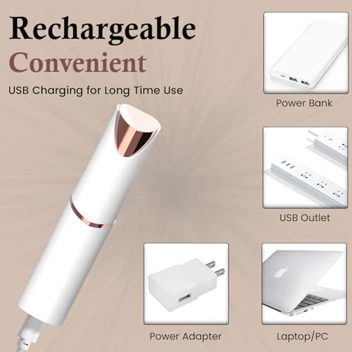 Infinity Choices Eyebrow & Facial Trimmer: 2 in1 Rechargeable Facial Hair Removal & Eyebrow Shaver