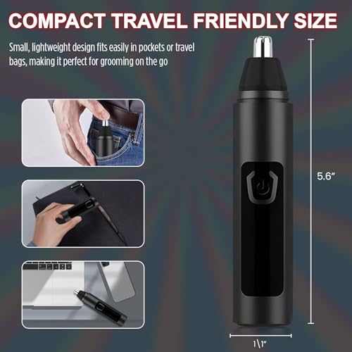 Infinity Choices Nose Hair Trimmer for Men Women - Electric Nose Hair Clipper with Replaceable Stainless Steel Blade, Powerful Motor