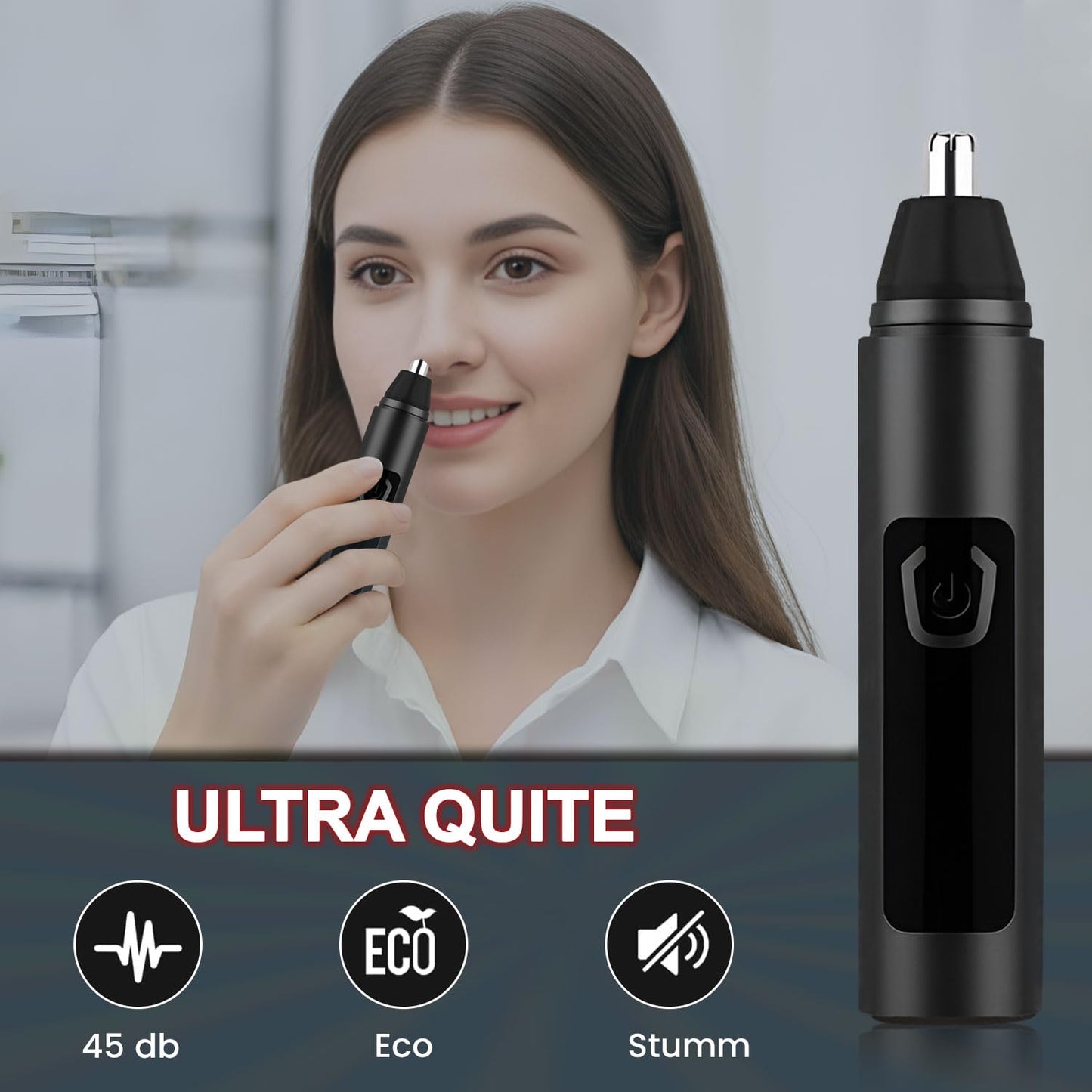 Infinity Choices Nose Hair Trimmer for Men Women - Electric Nose Hair Clipper with Replaceable Stainless Steel Blade, Powerful Motor