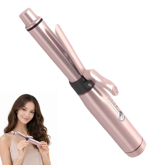 Cordless Curling Iron, Mini Curling Iron, Travel USB Rechargeable Ceramic Curling Wand,Hair Straightener and Curler 2 in 1, Mini Flat Iron with 3 Temp Setting, Curlers for Short Hair
