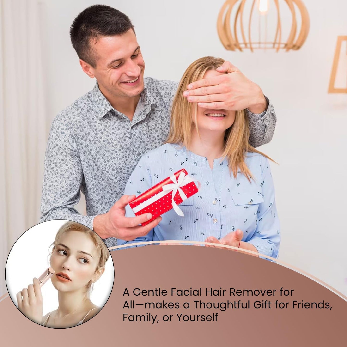 Infinity Choices Facial Hair Remover for Women – Electric Face Razor with Light, Hair Removal for Upper Lip, Chin & Cheeks