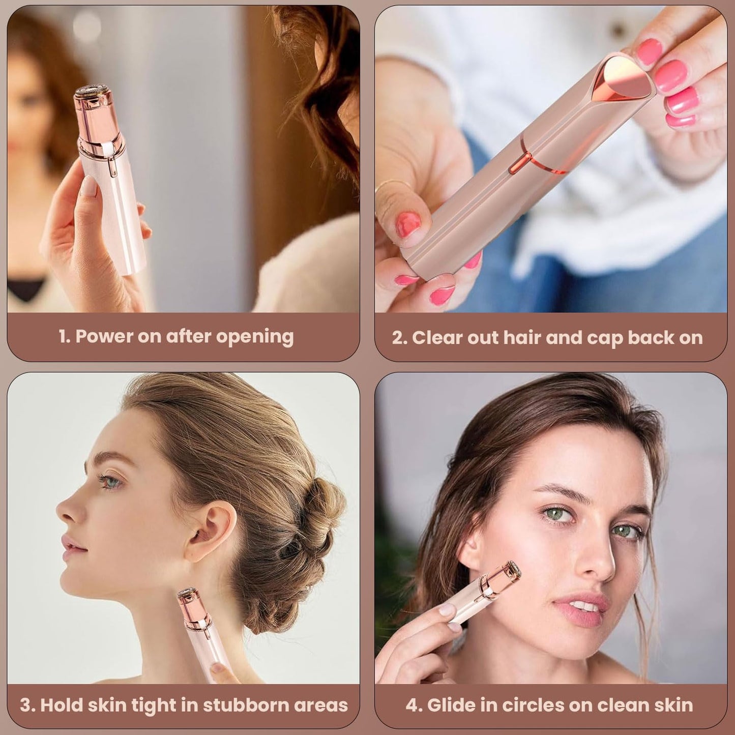 Infinity Choices Facial Hair Remover for Women – Electric Face Razor with Light, Hair Removal for Upper Lip, Chin & Cheeks