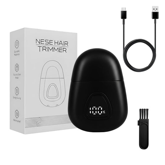 Infinity Choices Nose Hair Trimmer for Men Women - Electric Nose Hair Clipper with Replaceable Stainless Steel Blade, Powerful Motor, Wet/Dry Use, Portable USB Rechargeable Design | Black